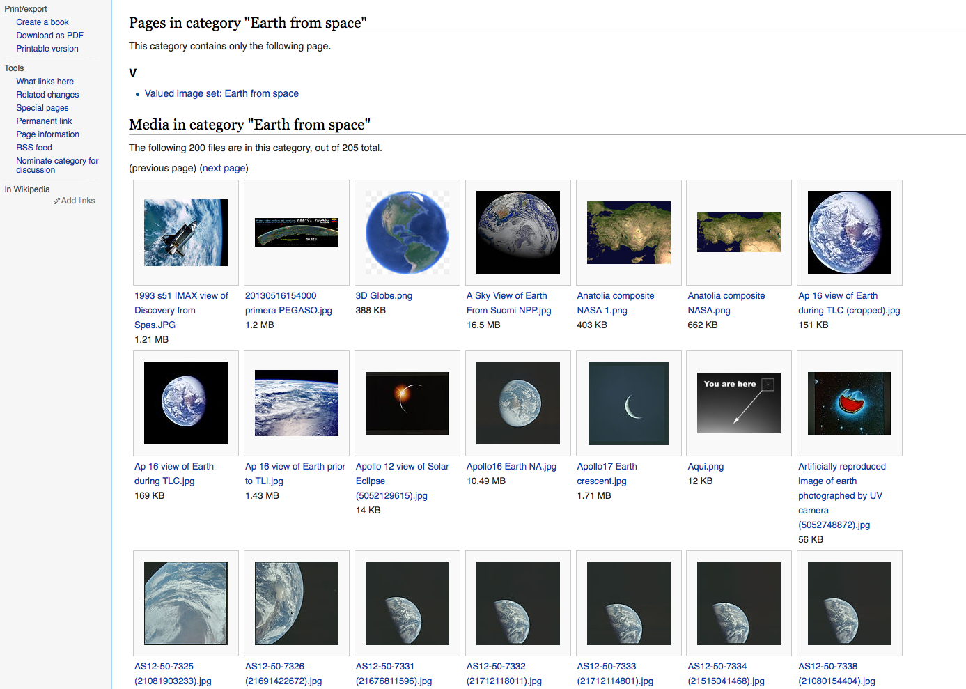 Public Domain Images at commons.wikiMedia's screenshot