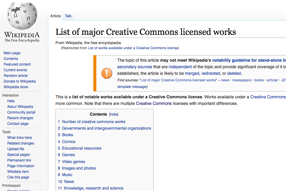 Wikipedia Open Source Lists's screenshot